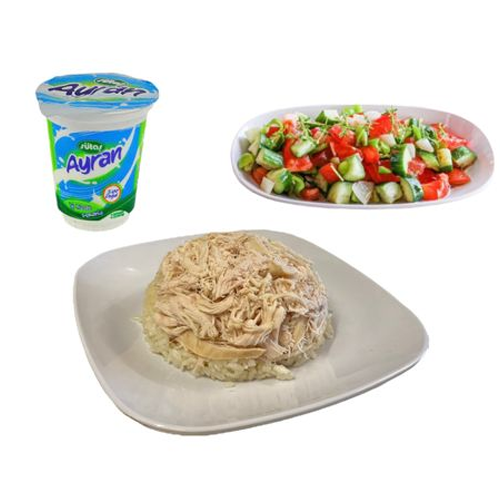 100 GR Pirinç - 200 GR Tavuk - Salata - Ayran